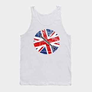 Oboe UK Flag Britain Oboist British Musician Tank Top